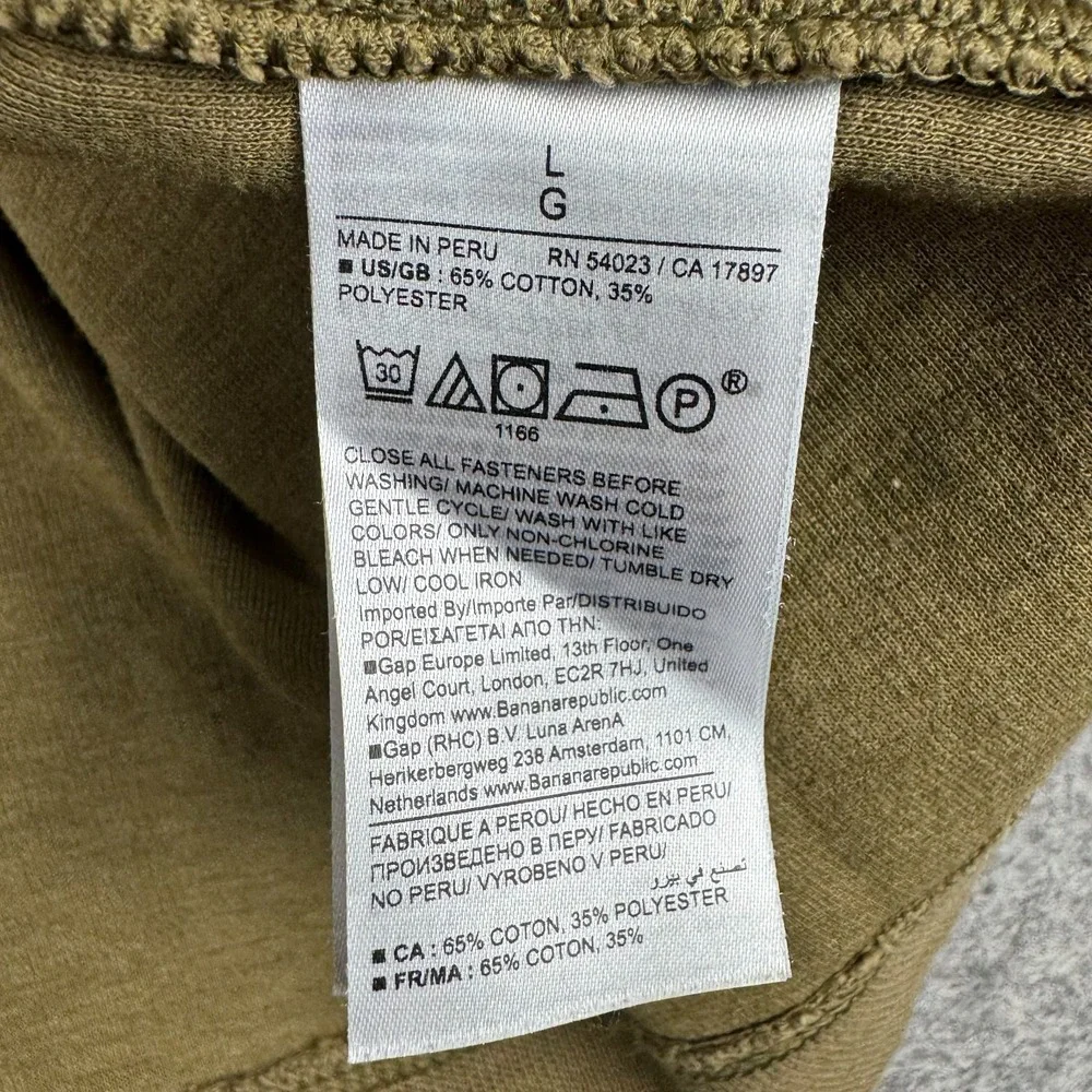 Banana Republic Slub Double Knit Henley Shirt Gray Green Lot Of 2 Mens Large L